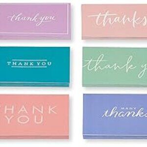 American Greetings Thank You Cards with Envelopes, Multicolor Assortment (48-Ct)